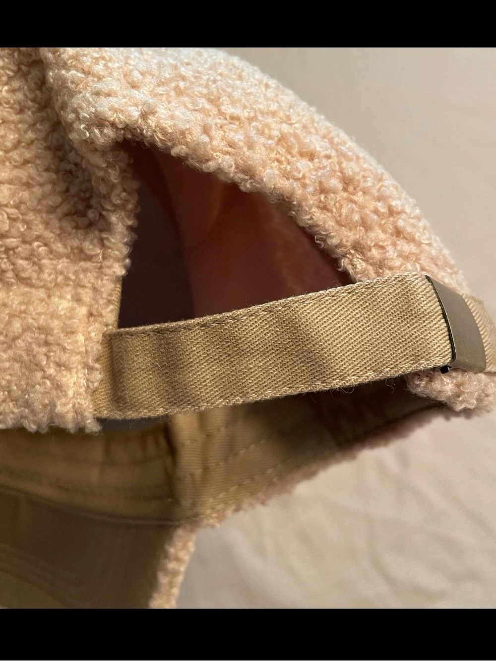 Simply Southern Beige Teddy Fleece/Sherpa Baseball Cap “Always Cold” - Picture 3 of 5
